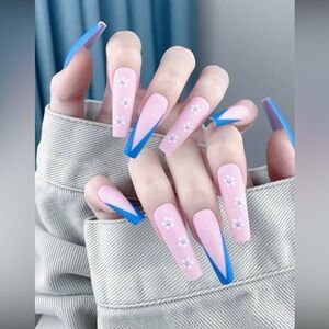 Coffin/Ballerina Shaped Press-On Nails